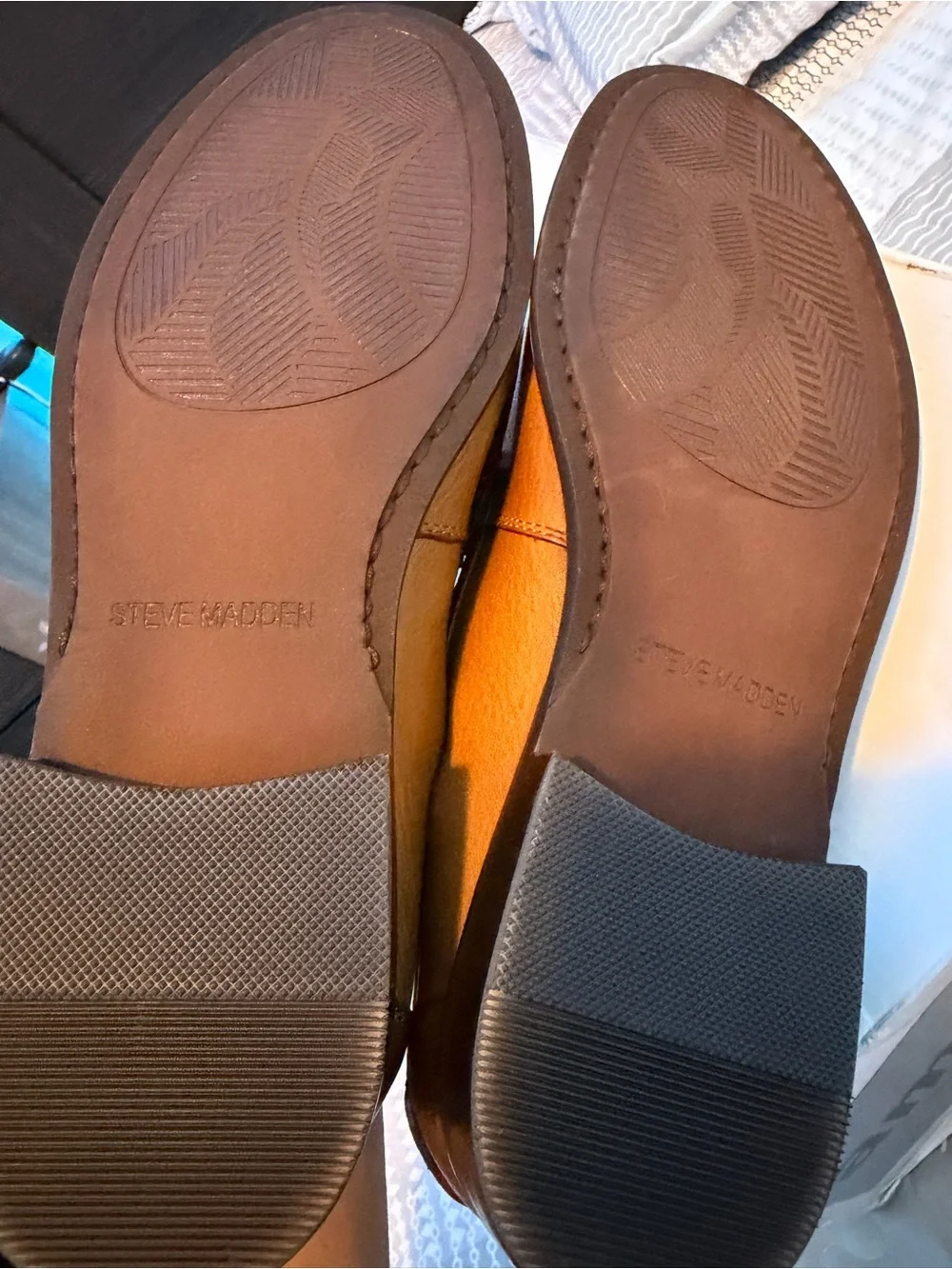 Men's Tan Leather Bit Loafers